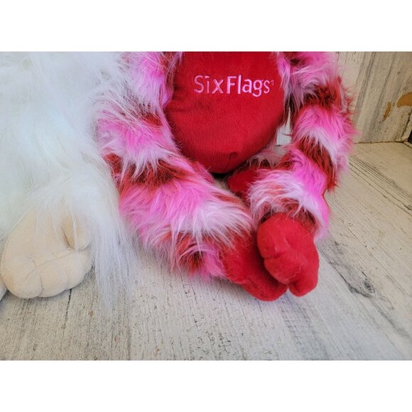 Plush monkey stuffed animal set pink white rose valentine day - Picture 6 of 9